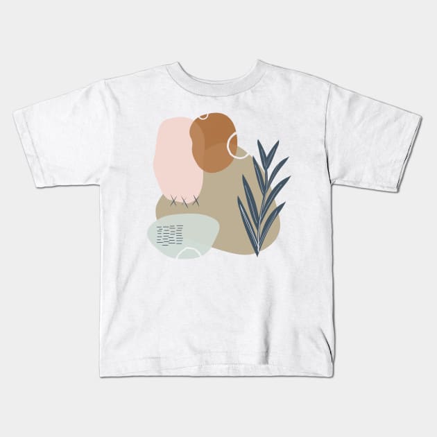 Floral Boho Pattern Kids T-Shirt by Designs by Katie Leigh